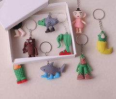 Italian Brainrot Action Figure Keychain, Backpack Key Ornament Collectible