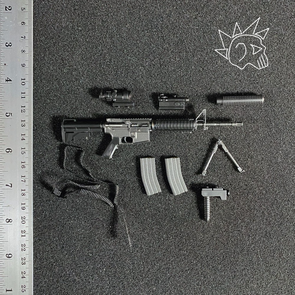 1/6 Scale M4 SOPMOD Assault Rifle Set Custom Action Figure Accessory – NO BRAND
