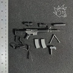 1/6 Scale M4 SOPMOD Assault Rifle Set Custom Action Figure Accessory – NO BRAND