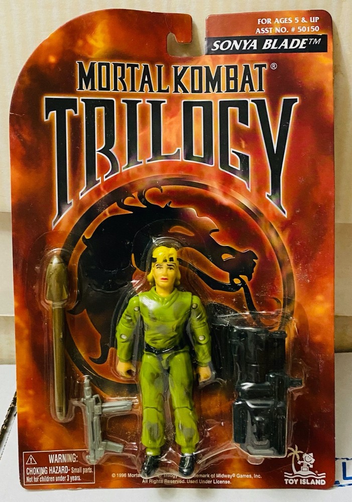 Toy Island 1994 Mortal Kombat Trilogy Sonya Blade MOC sealed nice