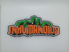Retro Inhumanoids logo lightbox sign light box display for collection display