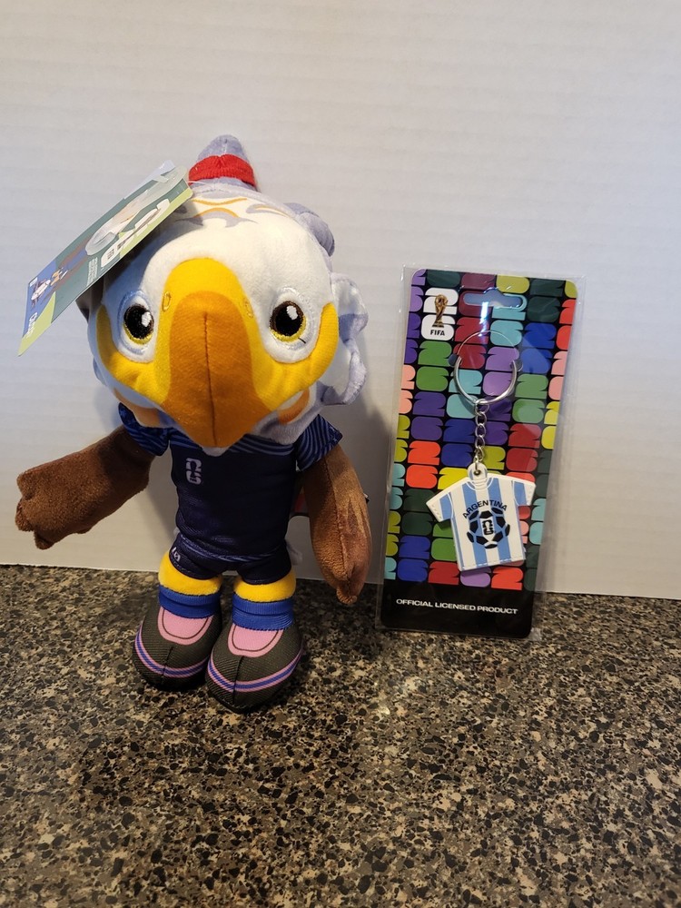 Jazwares FIFA® World Cup 2026 USA 8 Inch Plush Clutch # 10 Plus Bonus Keychain