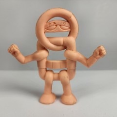 Lot of 2 Vintage Japanese Kinnikuman Flesh Color Figures Chainman & Curry Cook