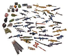 Fortnite Huge Lot Of Loose Figures Raptor Jonesy Parzival etc Weapons Chests SEE