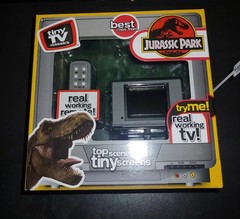Tiny TV Classics Jurassic Park Mini Working Collectible TV Retro Desk Toy New