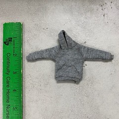 MO-HDST-GY: 1/12 Grey slim fit hoodie for 6″ SHF Figma Damtoys slim body