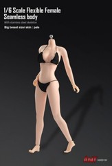 US 1:6 Pale Skin Large Bust Breast 12″ Female Seamless Flexible Figure Body Toys