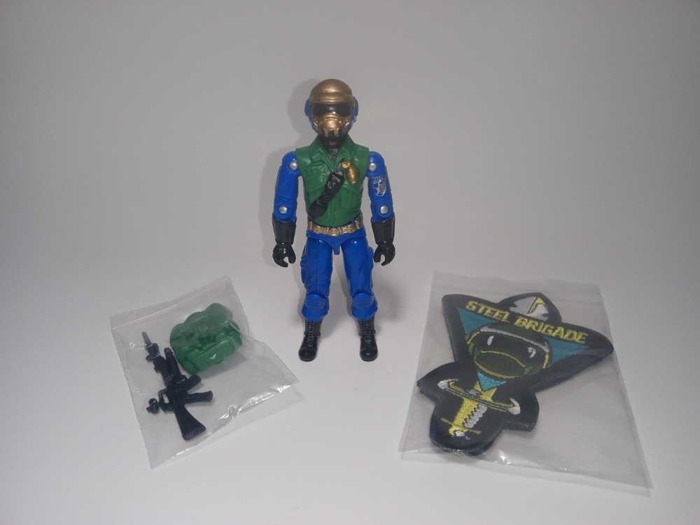 GIJoe ARAH Black Major / Red Laser GOLD HEAD STEEL BRIGADE Custom Figure Rare!