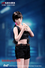 ANT 1:12 Seamless Pale Skin Female details Action Figure Body Hand Foot Model