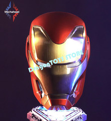 Iron Man Mk50 Friday Helmet Autoking 1/1 Wearable Helmet Cosplay LED Gift