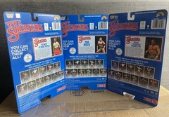 WWE LJN SUPERSTARS JAKE SNAKE BLUE CARD, RODDY PIPER BLUE , THE ROCK BLACK CARD