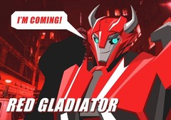 APC Toys Transformation 14CM Red Gladiator Cliffjumper Action Figure with Bonus