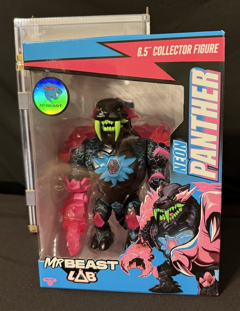 Apex Beast Neon Panther Collector Figure, Standing at 6.5 Inches, New In Box