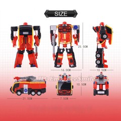 Tobot V Valkan Athlon Fire Engine Transforming Robot Vehicle Action Figure Toy