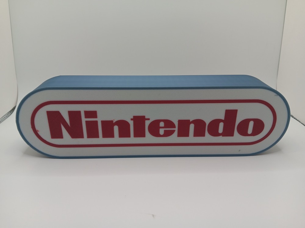 Retro Nintendo logo lightbox light box sign display