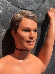 Mattel 1968 Repro Ken Doll Brunette Brown Hair Blue Green Hazel Eyes Indonesia