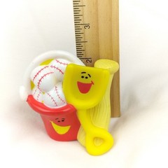 Blues Clues baseball bucket and sand shovel 2.5″ PVC figure 2000 Mattel Viacom