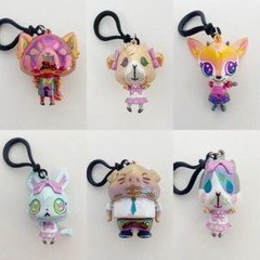 Aggretsuko Chibi In Motion Clip-On Danglers Series 2 Complete Set 6 Iridescent