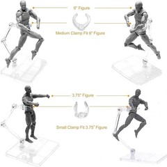 5PC HG144 Adjustable Action Figure Display Holder Base Doll Model Support Stand