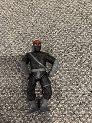 Black & Gray Masked Ninja Action Figure Toy, Red Goggles/Mask, Plastic