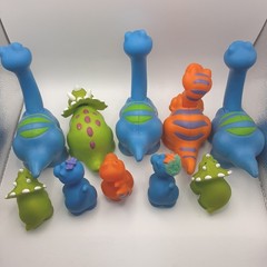 VTG Lot Of 10 Fisher Price Little People Dinosaur Figures Brachiosaurus T-Rex