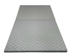 15-Inch 3D Printed Miniature Ramp Gray Industrial Diamond Plate Scale Diorama