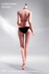 1:6 Flexible Pale Skin Medium Breast Female Makeup Figure With details Body Toy