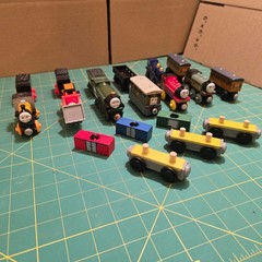 Thomas & Friends Wooden Railway Toy Train Lot – 14 Piece Mixed Vehicle Set