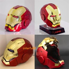AUTOKING Iron Man MK5 1:1 Helmet Wearable Voice-control Golden Mask Cosplay US!!