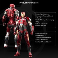 ZD-MK16: ZD Toys Marvel Iron Man Mark 16 Mark XVI 7″ action figure, US Seller