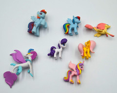 My Litte Ponies Figure Lot MLP 2010’s Applejack Rainbow Dash Princess Cadance