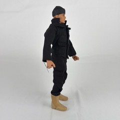 1996 Hasbro Pawtucket 12” GI Joe With Black tactical outfit and combat boots