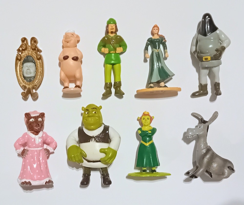 SHREK 1 LARGE FIGURINES SET MULINO BIANCO ITALY FIGURES COLLECTIBLES MINIATURES