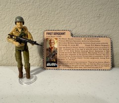 GI Joe 1983 Duke First Sergeant Figure with File Card Weapons Original Parts