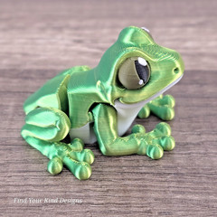 Mini Frog 3D Articulated Flexi Fidget Toy- Stocking Stuffer Gift- Desk Pet
