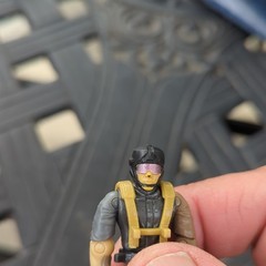 Military Soldier Action Figure Posable w/ Helmet Yellow Harness