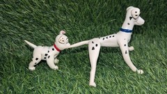 Vintage 101 Dalmatians Toys LOT Bend-Ems Bendy Bendable Figures Rolly & Perdita