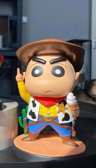 Crayon Shin-chan Cowboy Style Figure Desktop Ornament Collection Toy