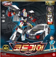 Hello Carbot The Braves CODE GUY Transformer Robot Police Car Figure Toy 2025