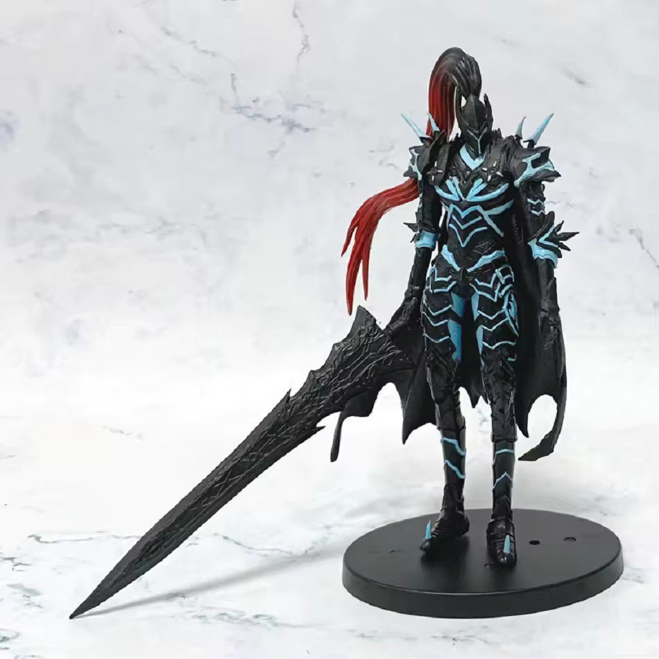 Igris Figure Solo Leveling Shadow Knight Black Armor Greatsword 21cm Replica Toy
