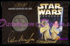 Disney 2003 Nickel Silver Coin Signed Star Wars Actor Peter Mayhew Chewbacca