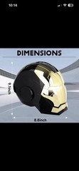 Iron Man black and gold Mk5 1:1 Electric Helmet Jarvis Voice Control