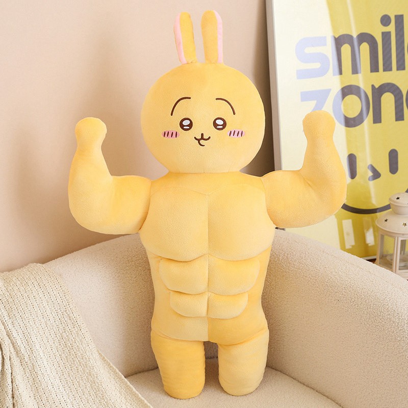 Cartoon Chiikawa Hachiware Usagi Muscle Ver Doll Huge Pillow Cushion Toys Plush