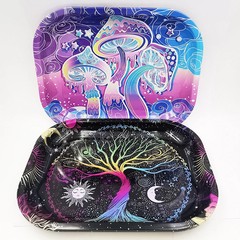 Metal Rolling Tray Plate Ashtray Tobacco 180*140MM Cigarette Tray Animated