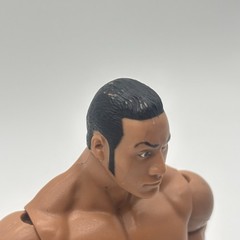 Mattel WWE The Rock Basic Action Figure Black Trunks Bull Logo 2011