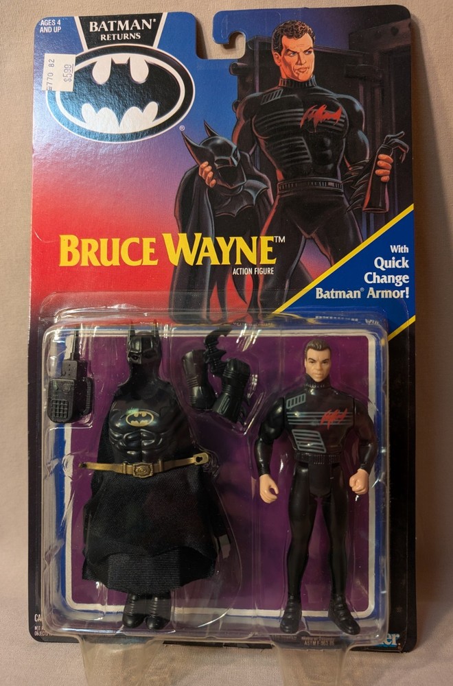 1991 KENNER #5337 BATMAN RETURNS *BRUCE WAYNE* W/ ARMOR! ACTION FIGURE NIB