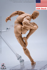 Wind Toys 1/12 Pale Flexible Doll Male Strong 6”Action Figure Joint Body w/Head