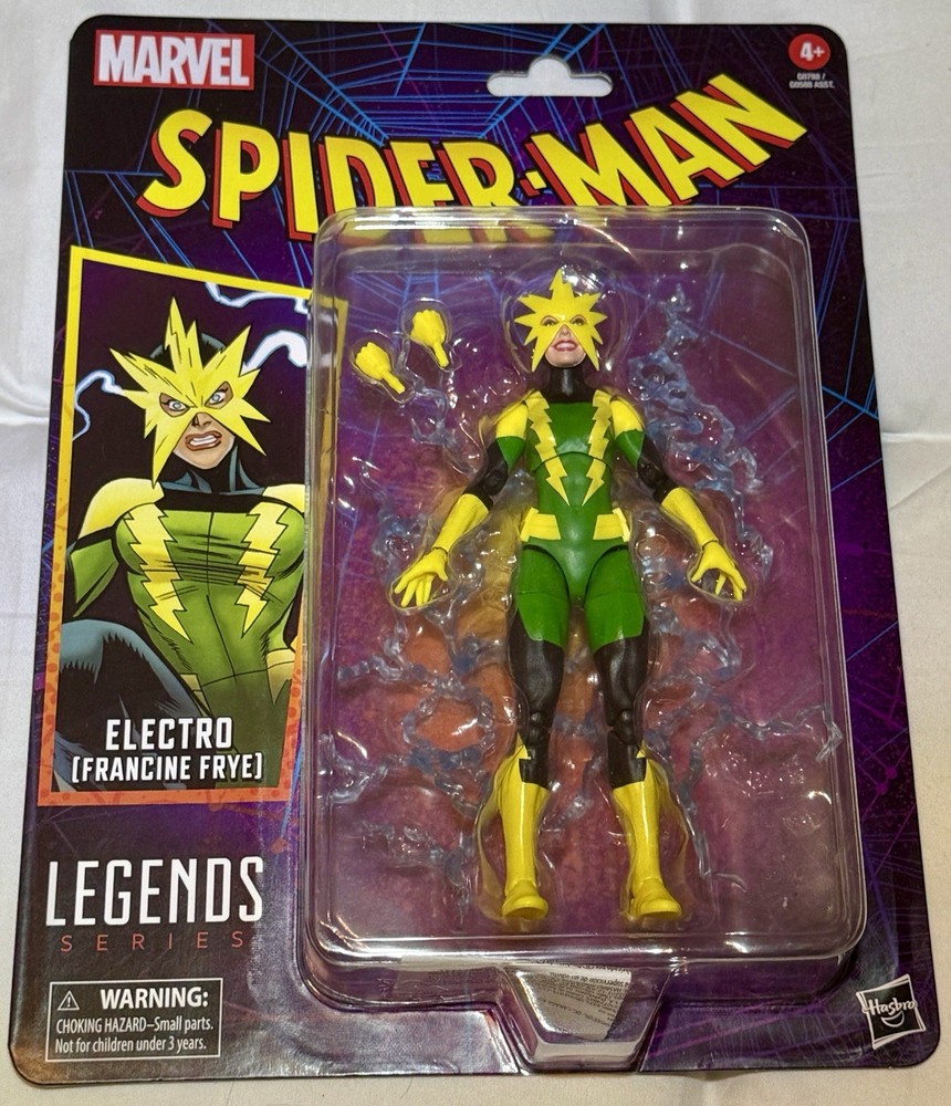 Marvel Legends Spider-Man Retro Electro (Francine Frye) 6” Figure NEW Sealed