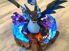 Mega Charizard X Figure with Flame Effect and LED Light, Brand New