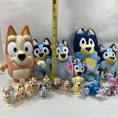 Bluey and Friends Family Figures And Plush Lot of 23 Items. Clean. Smoke Free.